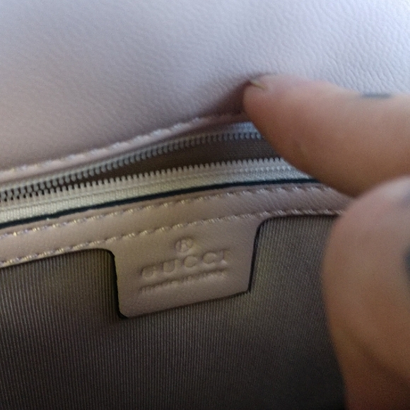 Gucci Pink and Gold Chevron Quilted Shoulder Bag - Picture 3 of 3